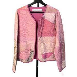 Alix of Bohemia Billie Sapphire Kantha Jacket Pink Seashell Medium NWT Festival